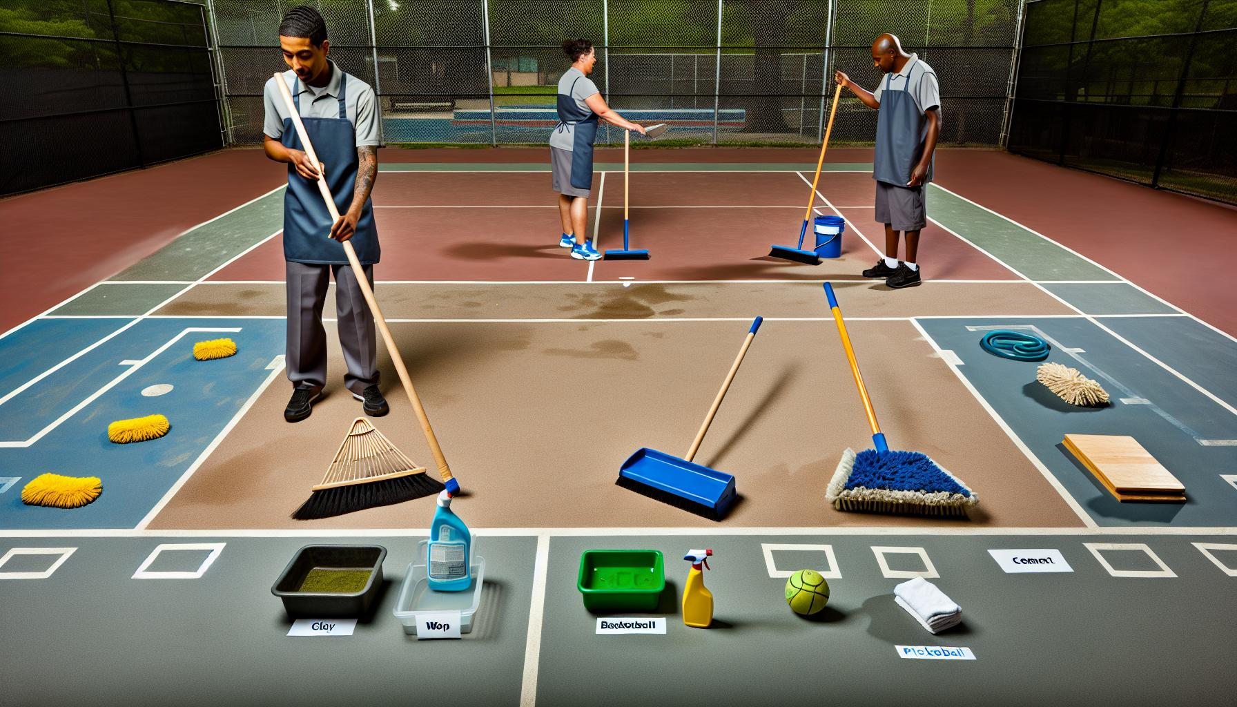 Pickleball Court Cleaning Machine: Maintain Perfect Playing Surface 4 Best Cleaning Practices for Different Court Materials
