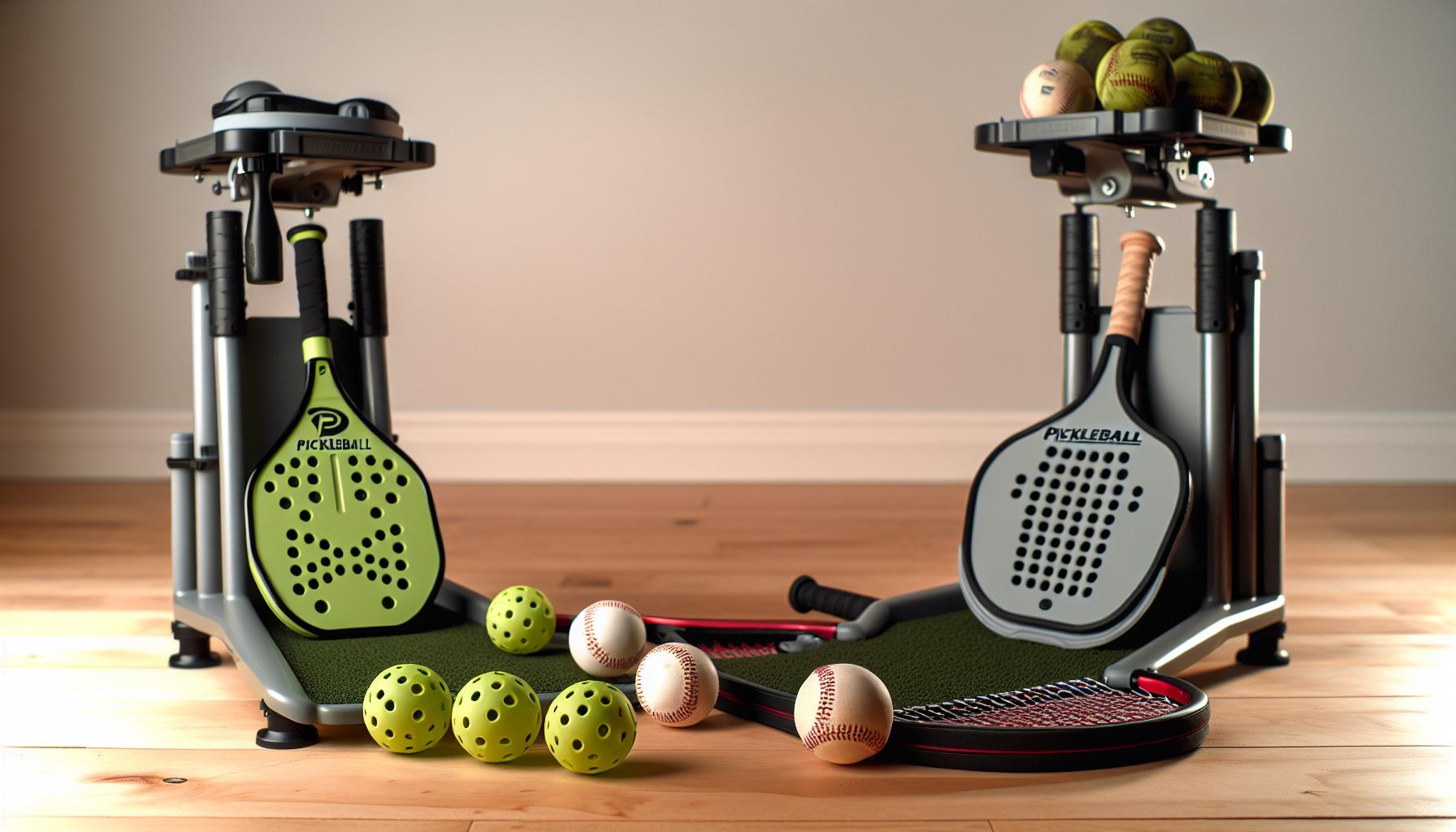 Key differences Between Pickleball and Baseball Pitching Machines