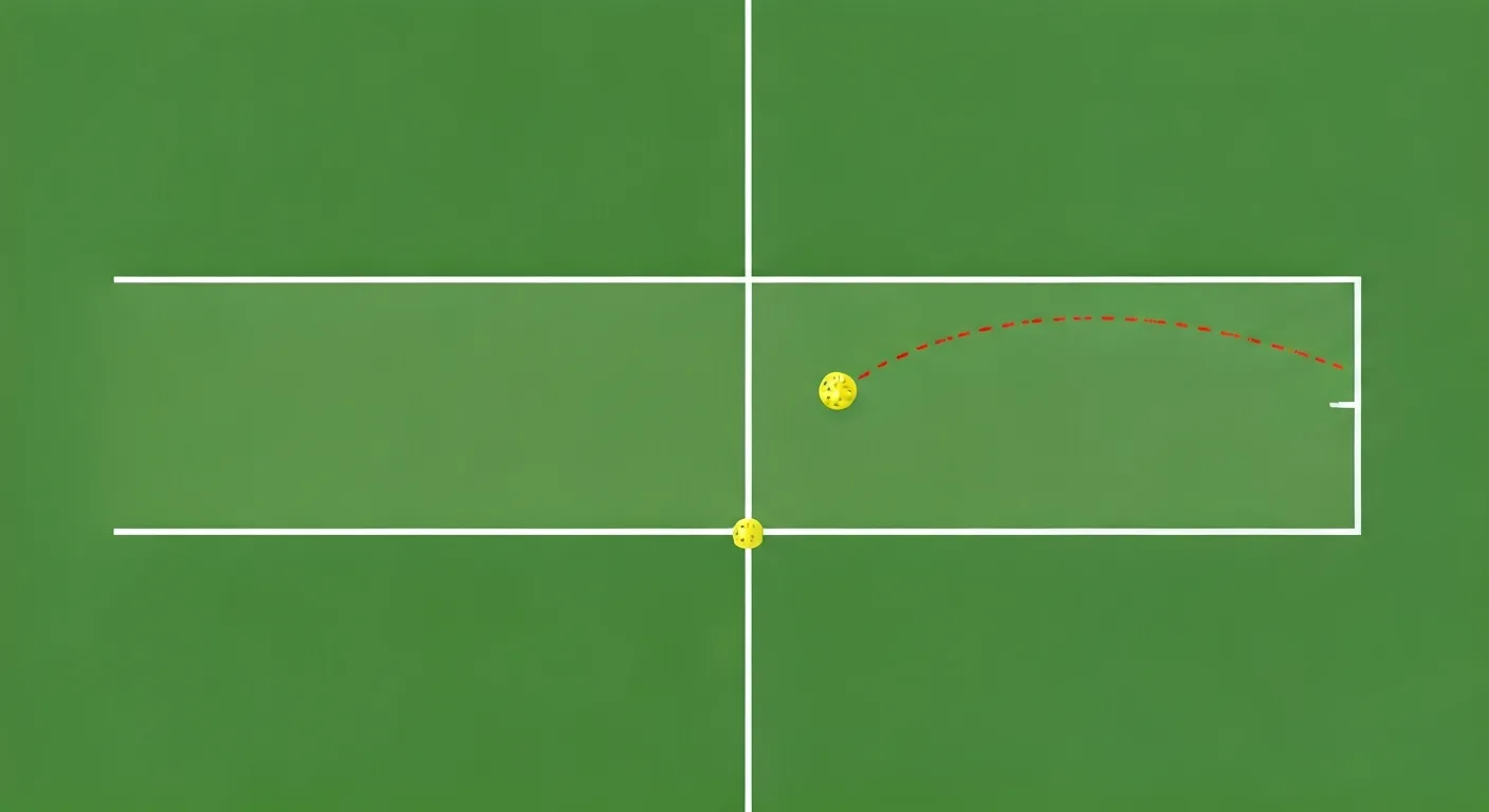 Macallan Contra Glenfiddich: The Highland Clash! 2 Diagram illustrating the pickleball over and back rule where the ball spins back across the net.